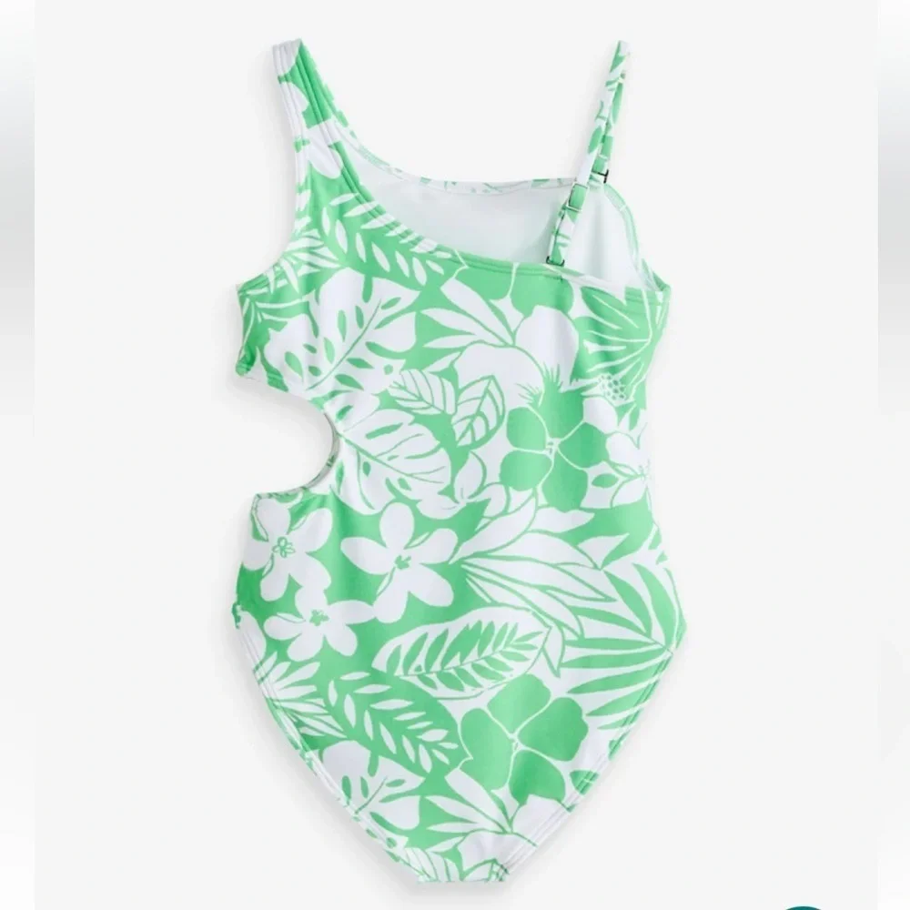 Abercrombie Kids Aysmmetrical Cut Out Floral Swimsuit!